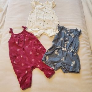 Baby Girl Rompers Set of 3